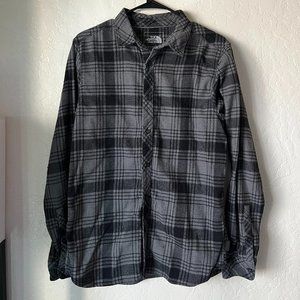 Mens The North Face Flannel Shirt Size Medium Color Grey/Black